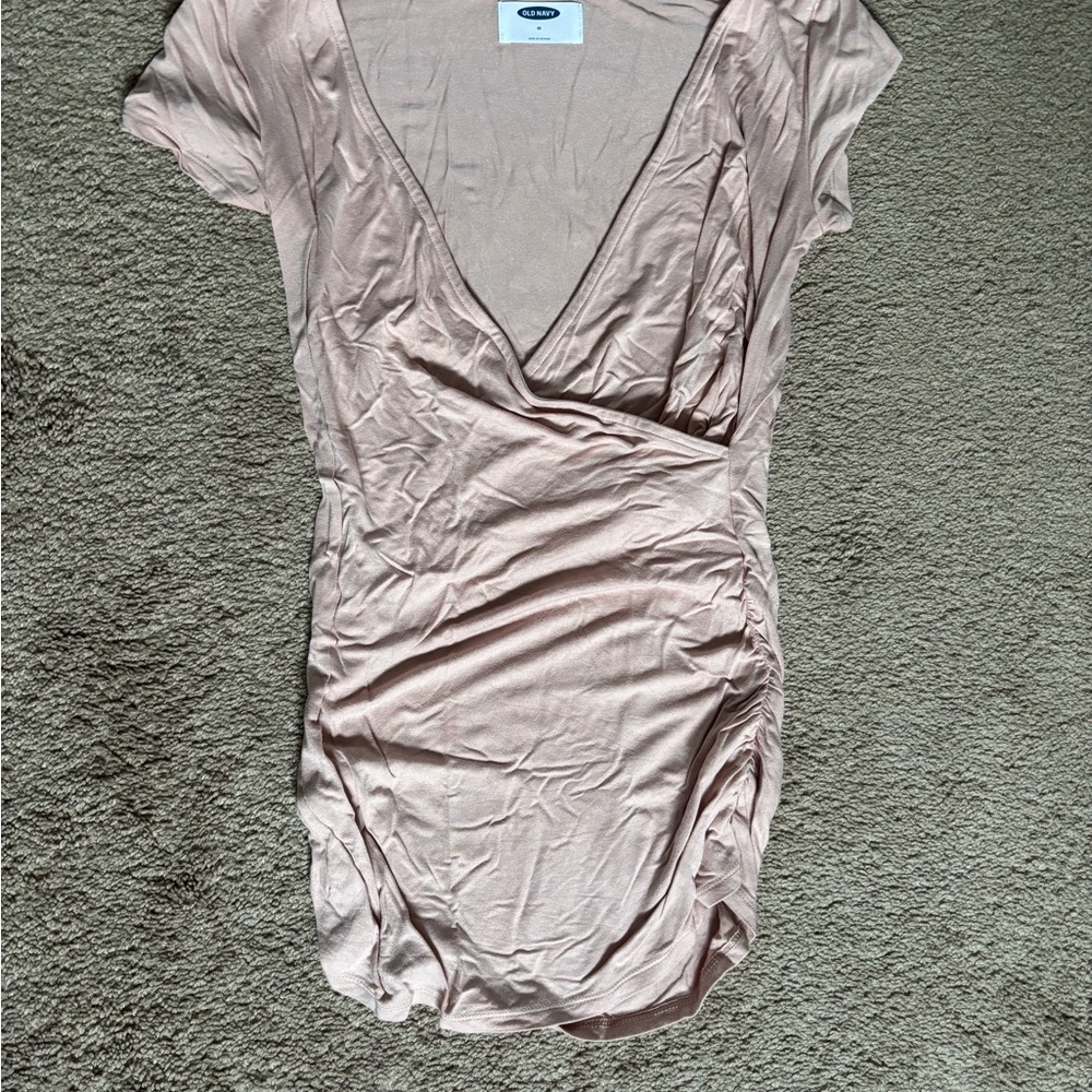 Old Navy Blush Pink Wrap Maternity or Breastfeeding Top